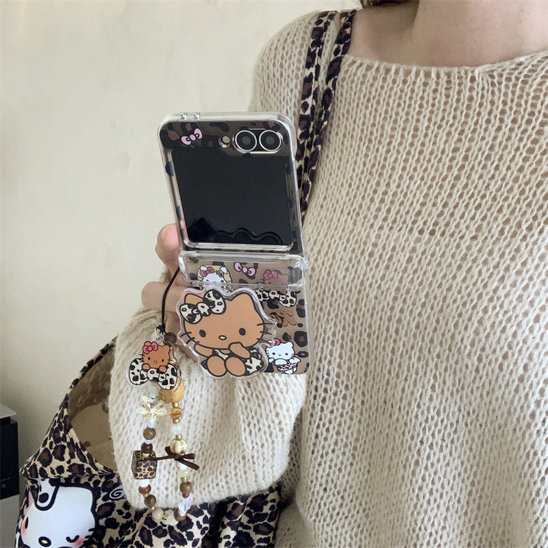 Leopard KT Design Case with Hinge Protection for Samsung Galaxy Z Flip Series