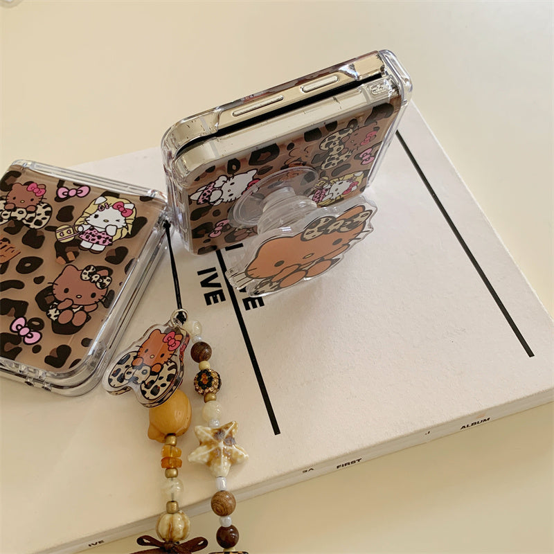 Leopard KT Design Case with Hinge Protection for Samsung Galaxy Z Flip Series