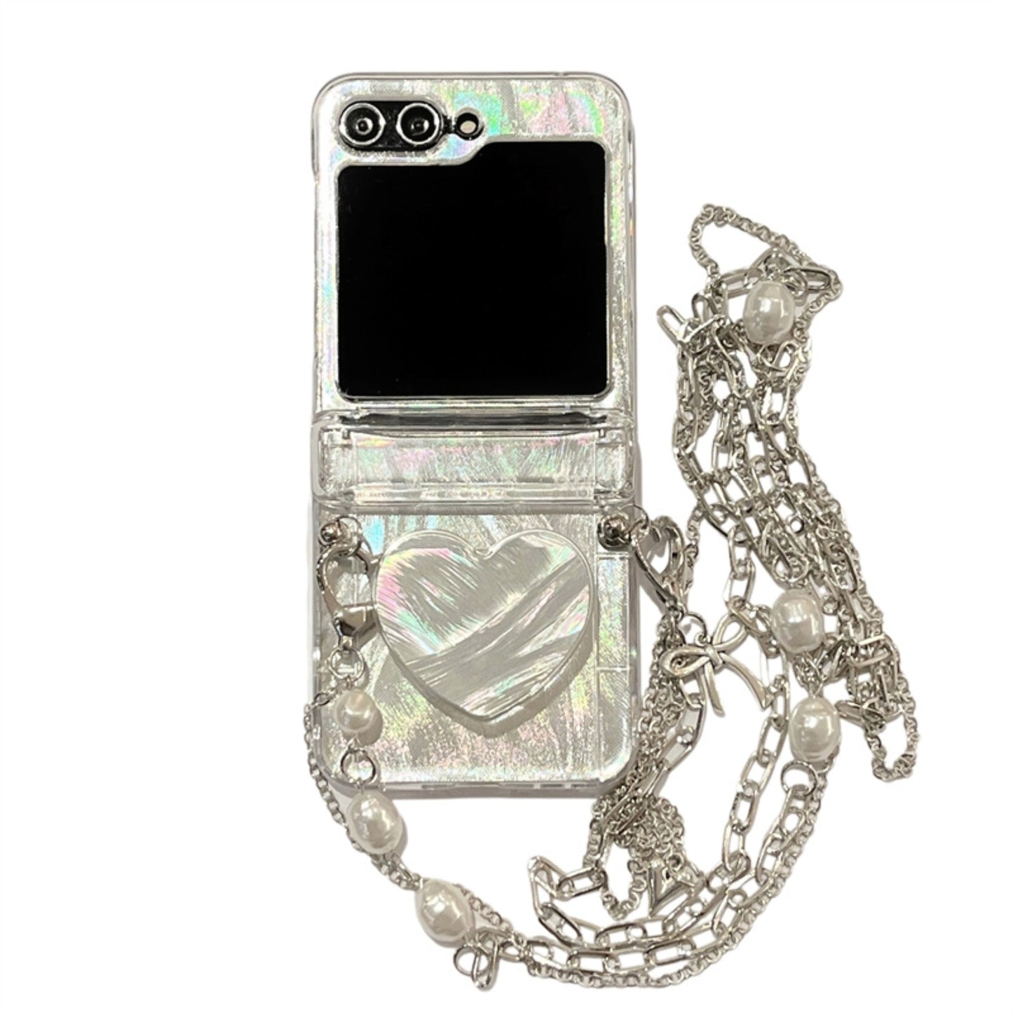 Galaxy Z Flip Luxury Case with Chain & Card Holder