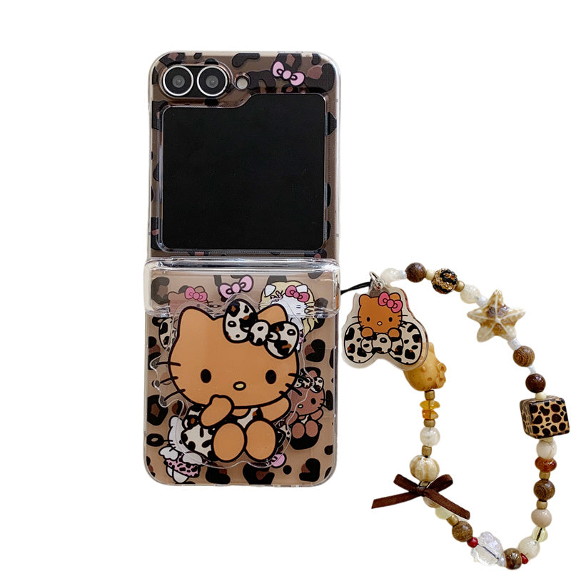 Leopard KT Design Case with Hinge Protection for Samsung Galaxy Z Flip Series