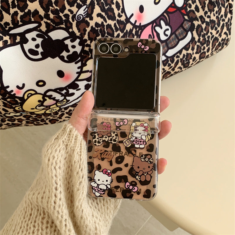 Leopard KT Design Case with Hinge Protection for Samsung Galaxy Z Flip Series
