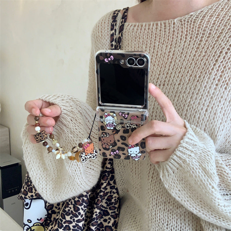 Leopard KT Design Case with Hinge Protection for Samsung Galaxy Z Flip Series