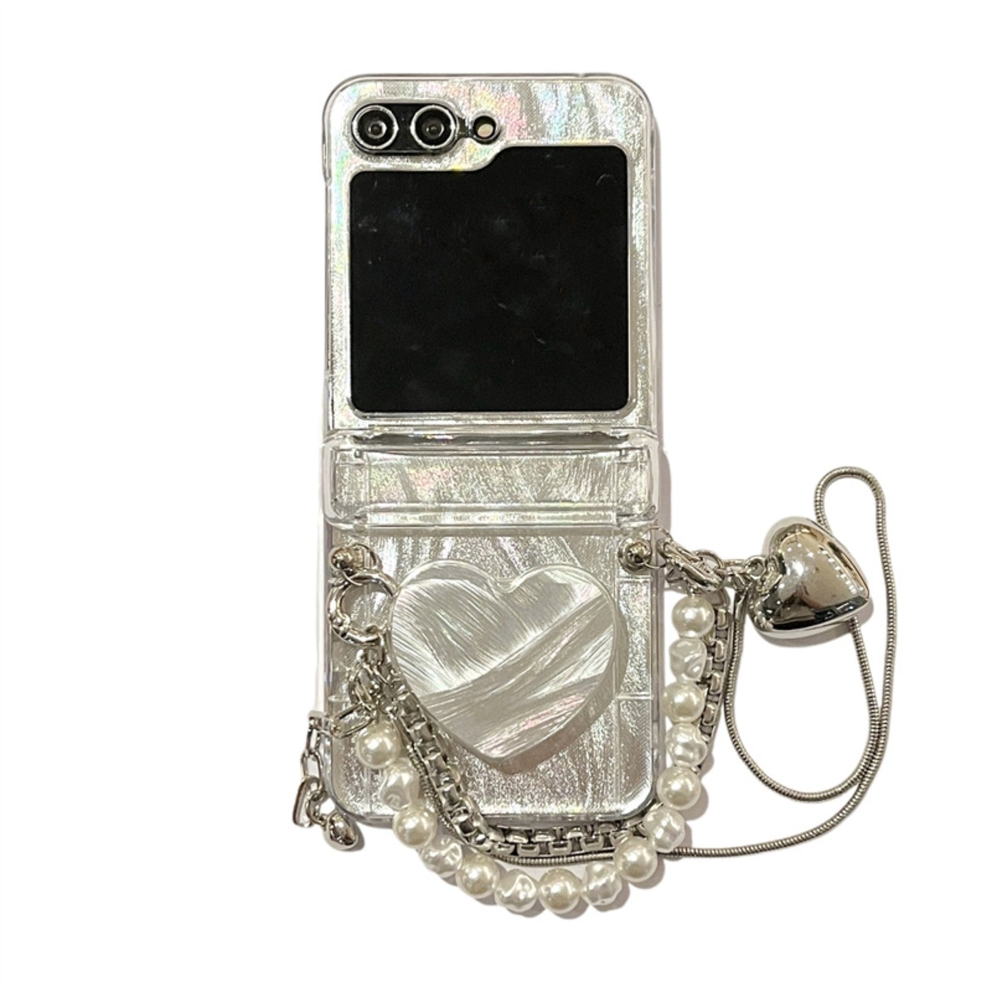 Galaxy Z Flip Luxury Case with Chain & Card Holder