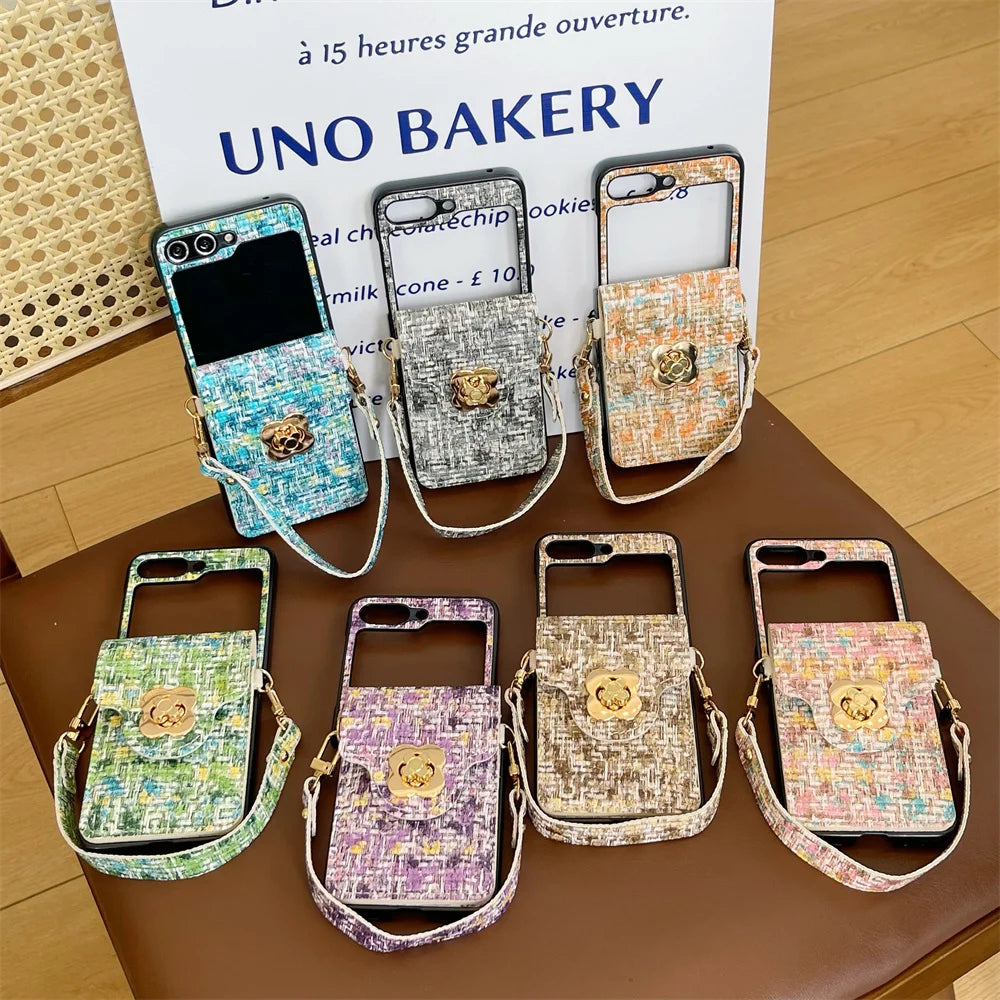 Wrist Strap Phone Case For Samsung Galaxy Z Flip Series