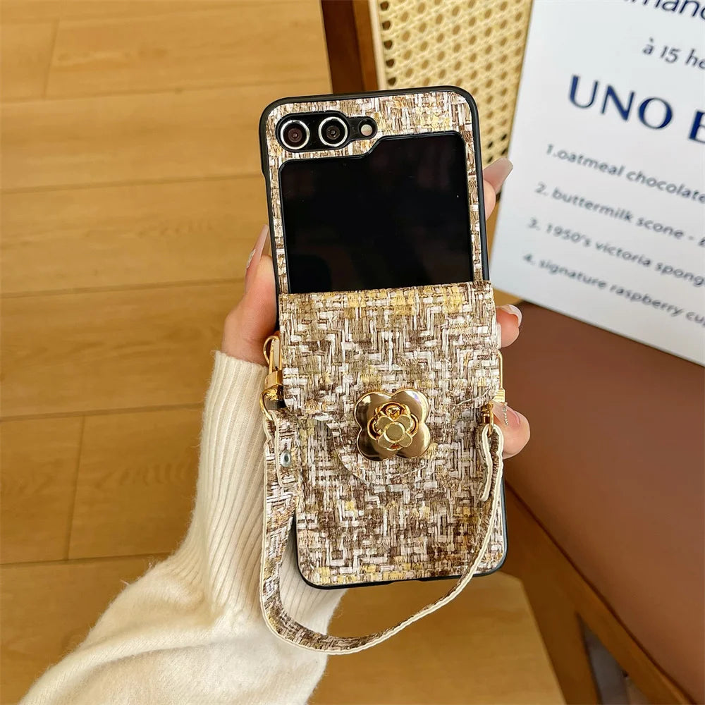 Wrist Strap Phone Case For Samsung Galaxy Z Flip Series