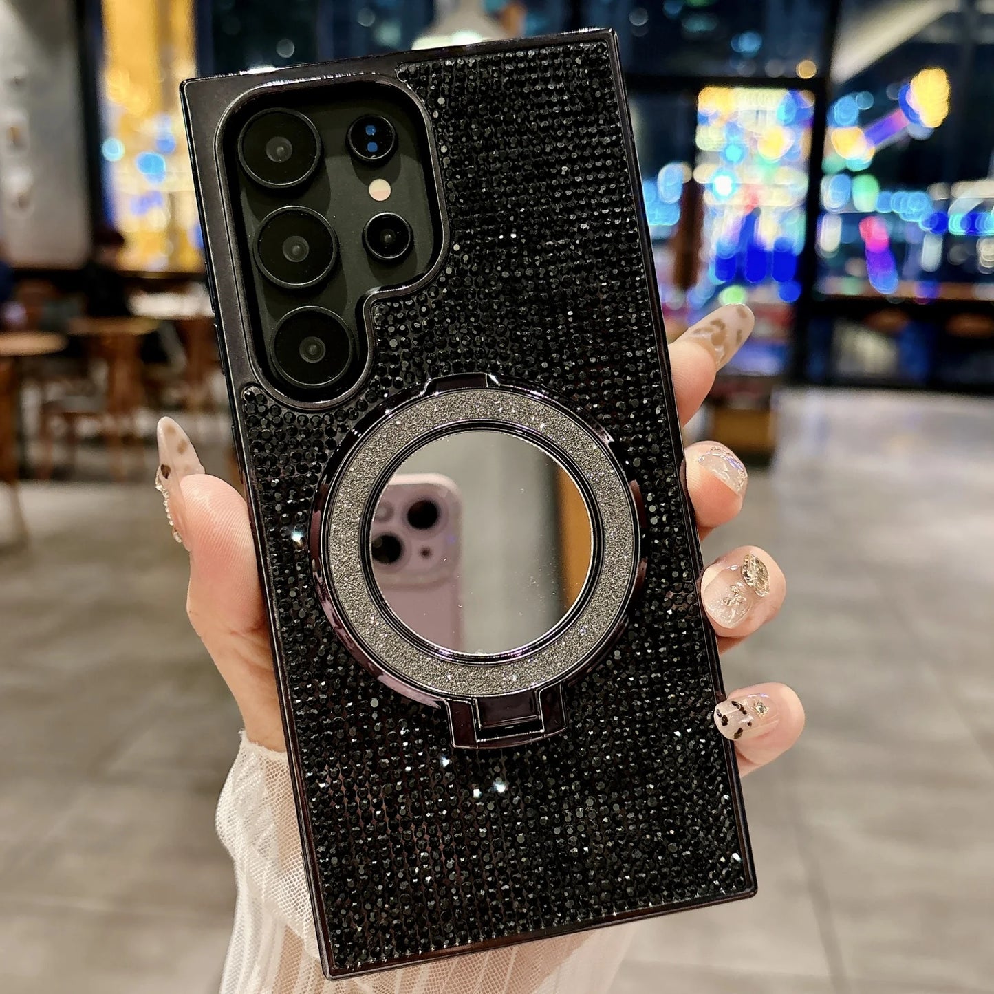 Glitter Mirror Diamond Stand Case for Samsung S Series