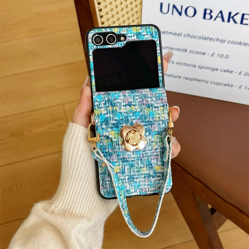 Wrist Strap Phone Case For Samsung Galaxy Z Flip Series