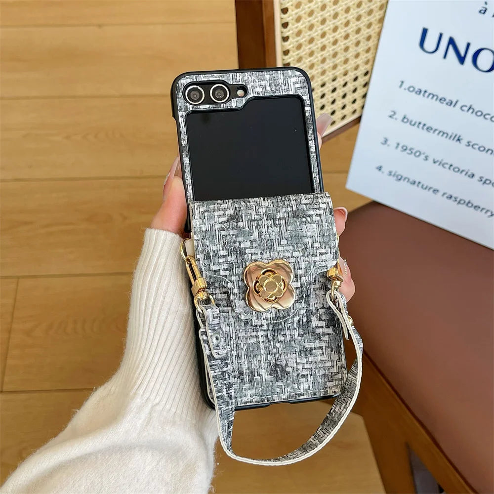 Wrist Strap Phone Case For Samsung Galaxy Z Flip Series