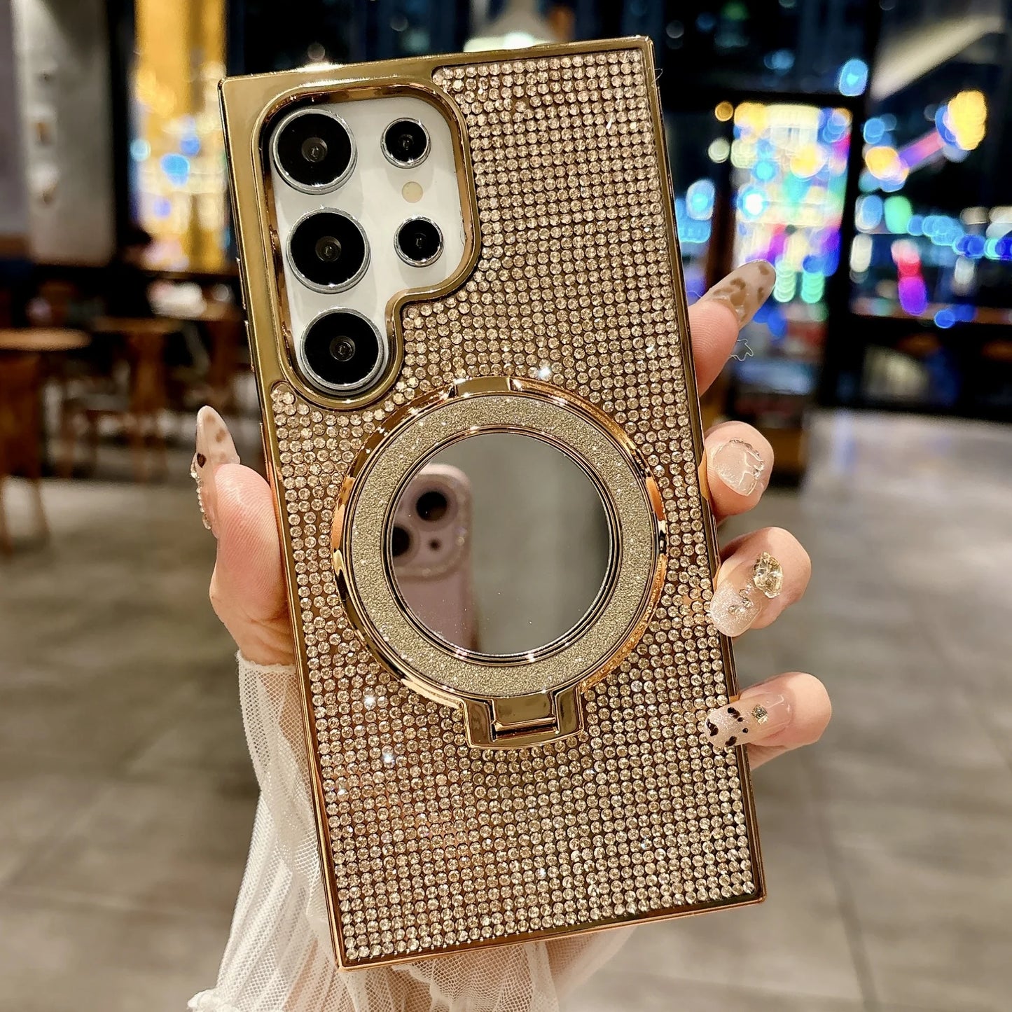 Glitter Mirror Diamond Stand Case for Samsung S Series