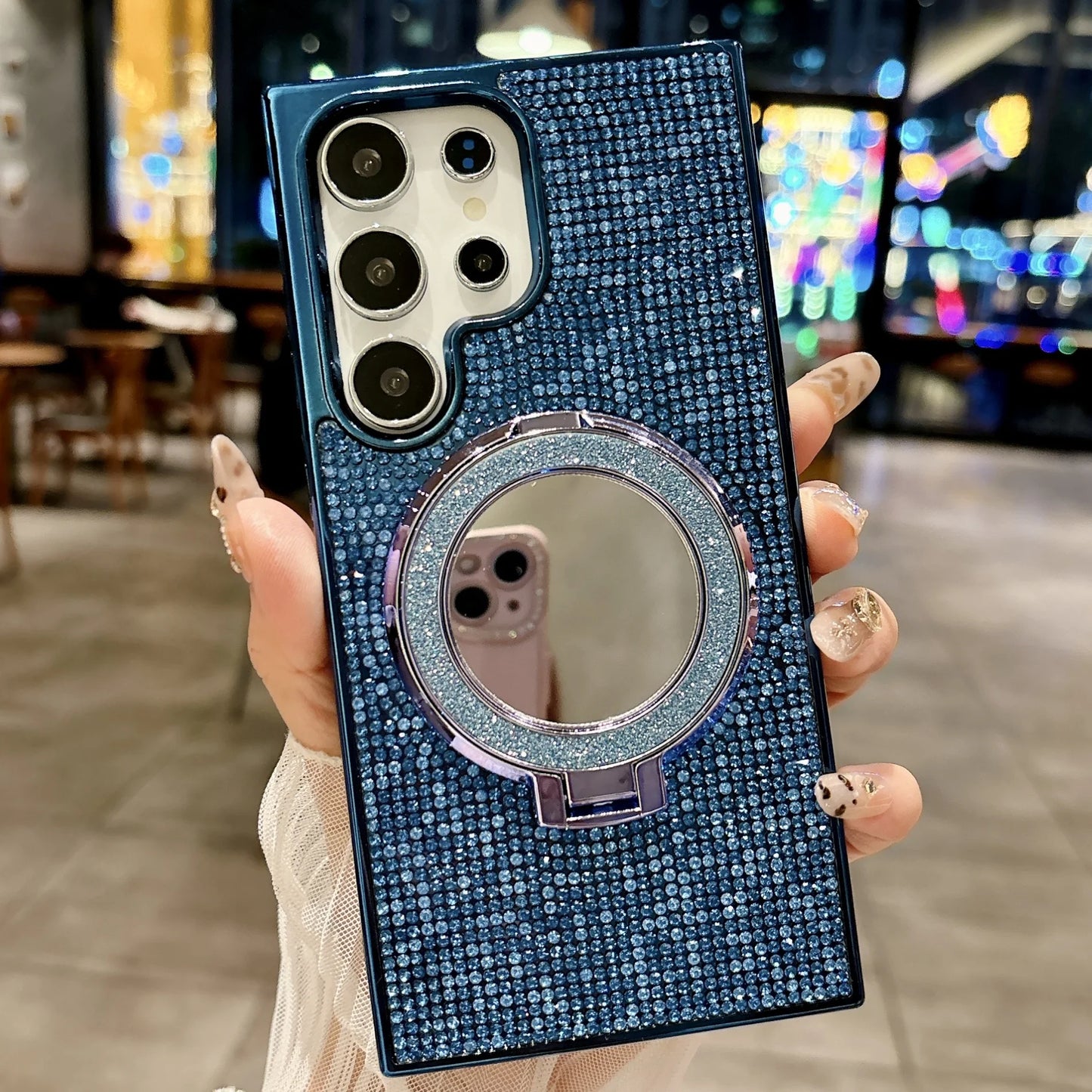 Glitter Mirror Diamond Stand Case for Samsung S Series