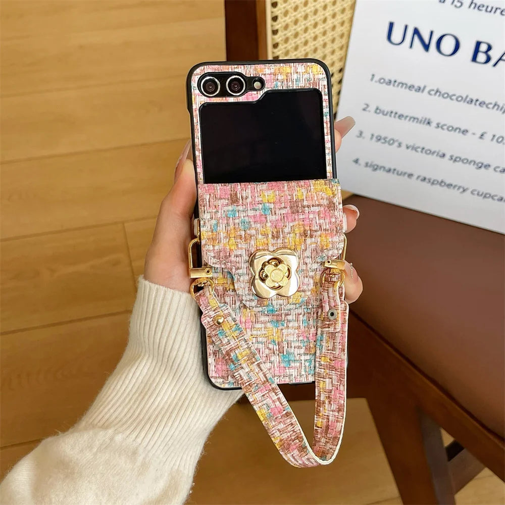 Wrist Strap Phone Case For Samsung Galaxy Z Flip Series