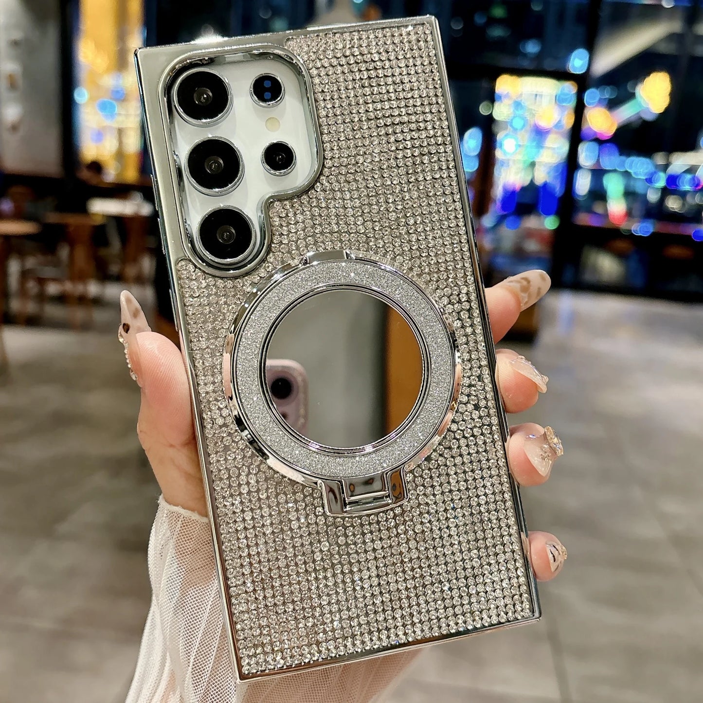 Glitter Mirror Diamond Stand Case for Samsung S Series