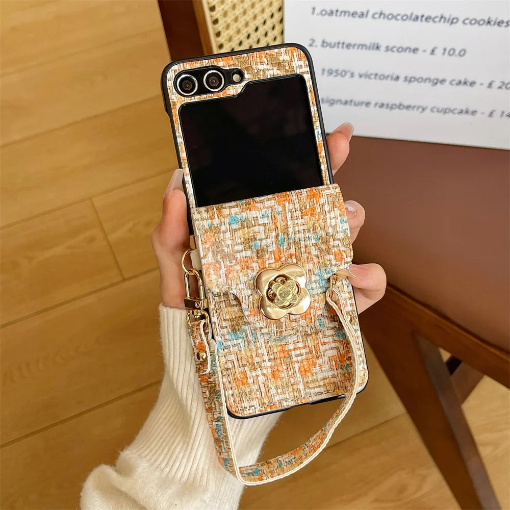 Wrist Strap Phone Case For Samsung Galaxy Z Flip Series