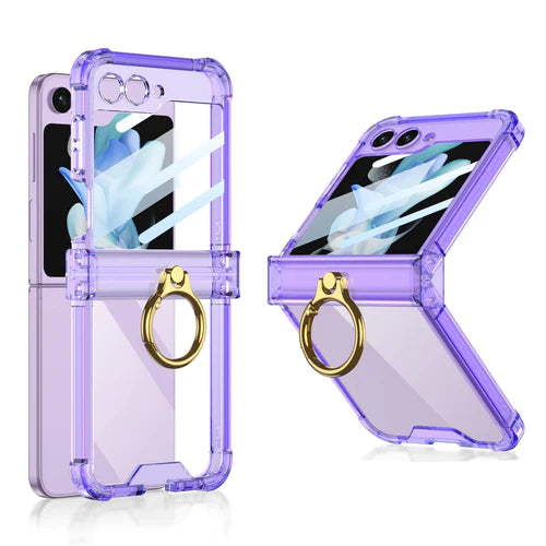 Luxury Hard Case With Ring For Galaxy Z Flip