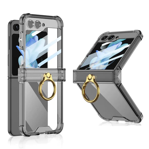 Luxury Hard Case With Ring For Galaxy Z Flip
