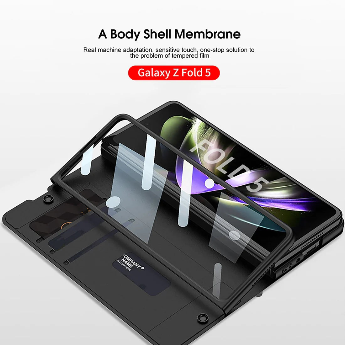 Leather Case with Side Pen slot for Samsung Galaxy Z fold 5 & 4