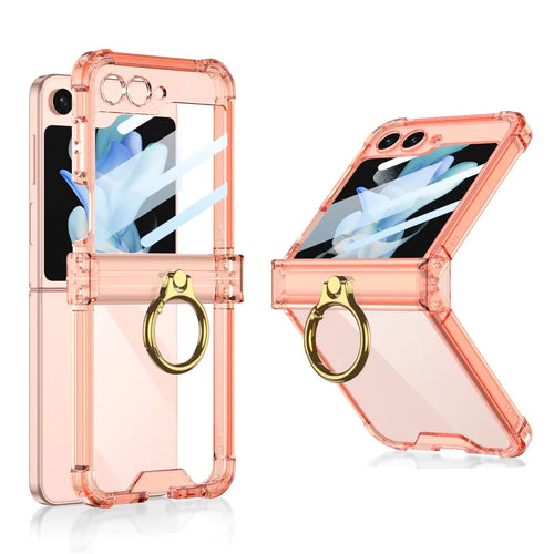 Luxury Hard Case With Ring For Galaxy Z Flip
