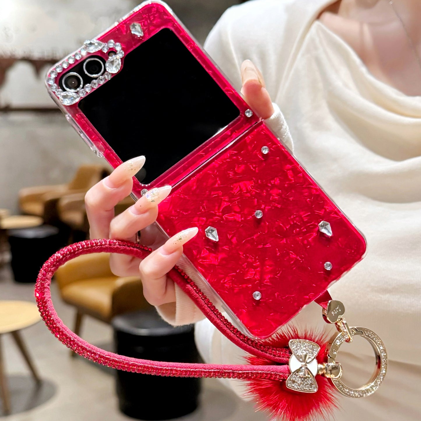 Luxury Glitter with Chain Case For Samsung Galaxy Z Flip Series