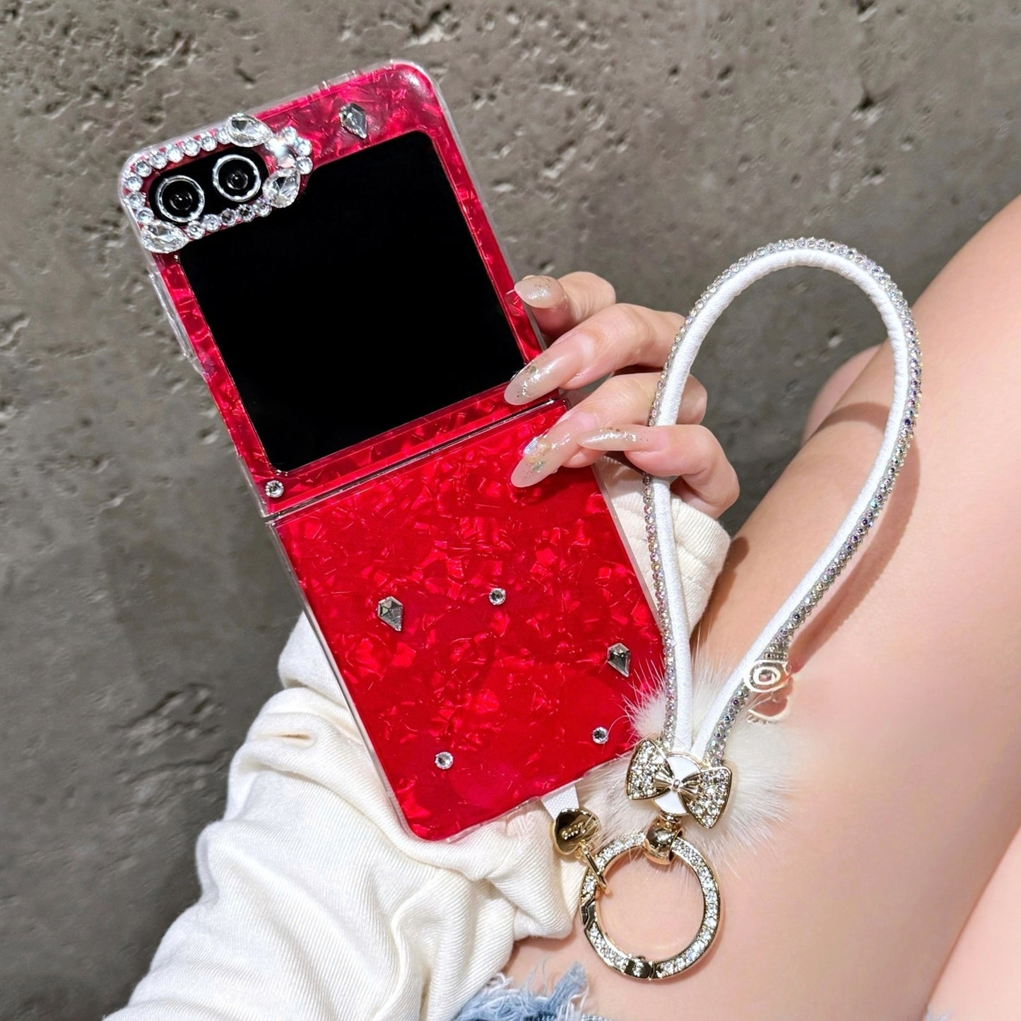 Luxury Glitter with Chain Case For Samsung Galaxy Z Flip Series