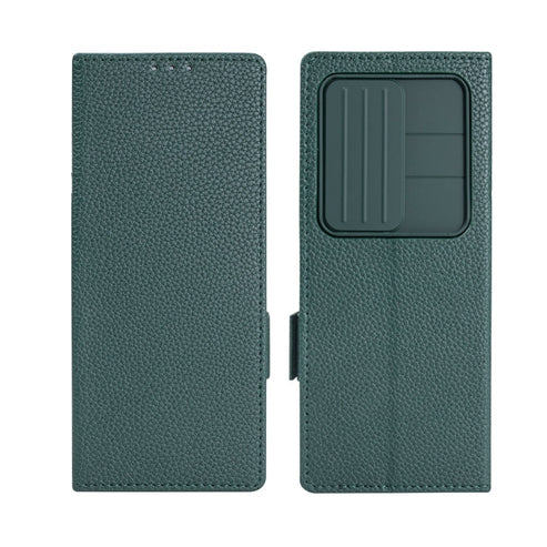 LEATHER Z FOLD 4 CASE WITH PEN HOLDER AND SLOT CAMERA COVER