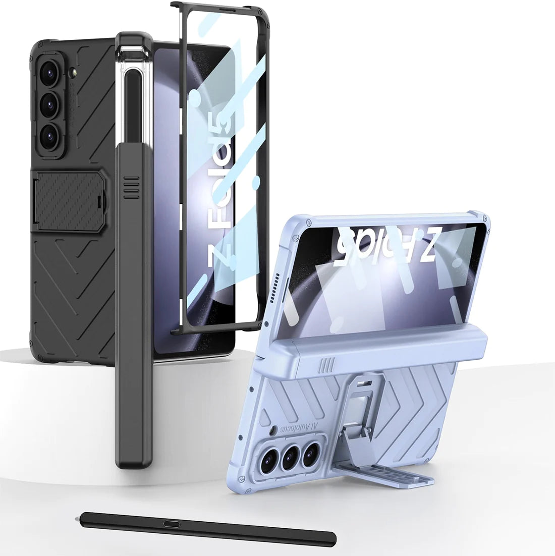 Magnetic Hinge Case with Slide Pen Holder & Kickstand For Galaxy Z Fold
