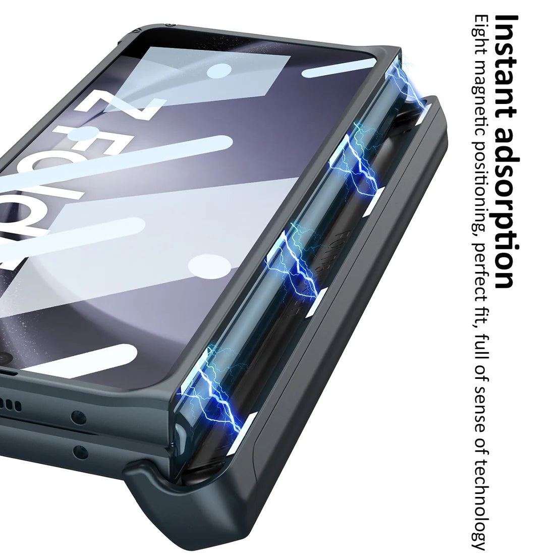 Magnetic Hinge Case with Slide Pen Holder & Kickstand For Galaxy Z Fold