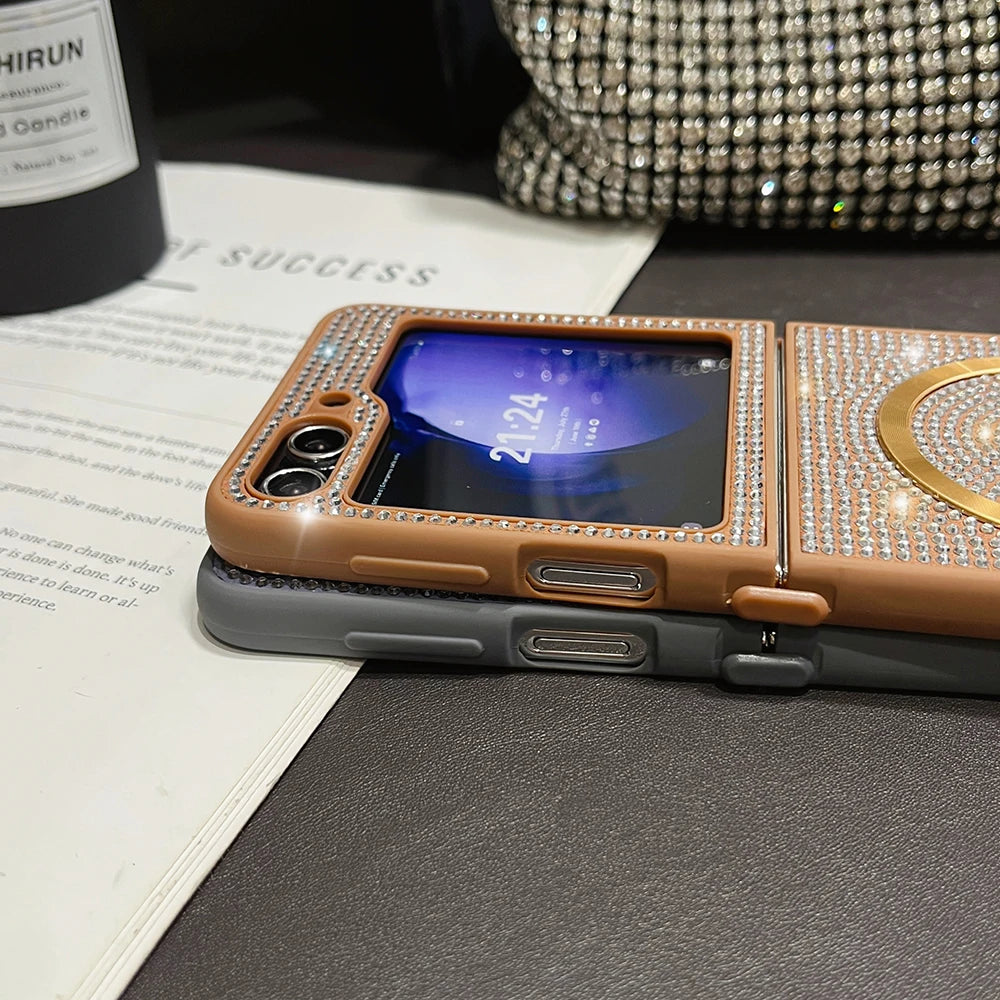 Luxury Diamond Crystal case Wrist Bracelet Strap For Galaxy Z Flip Series