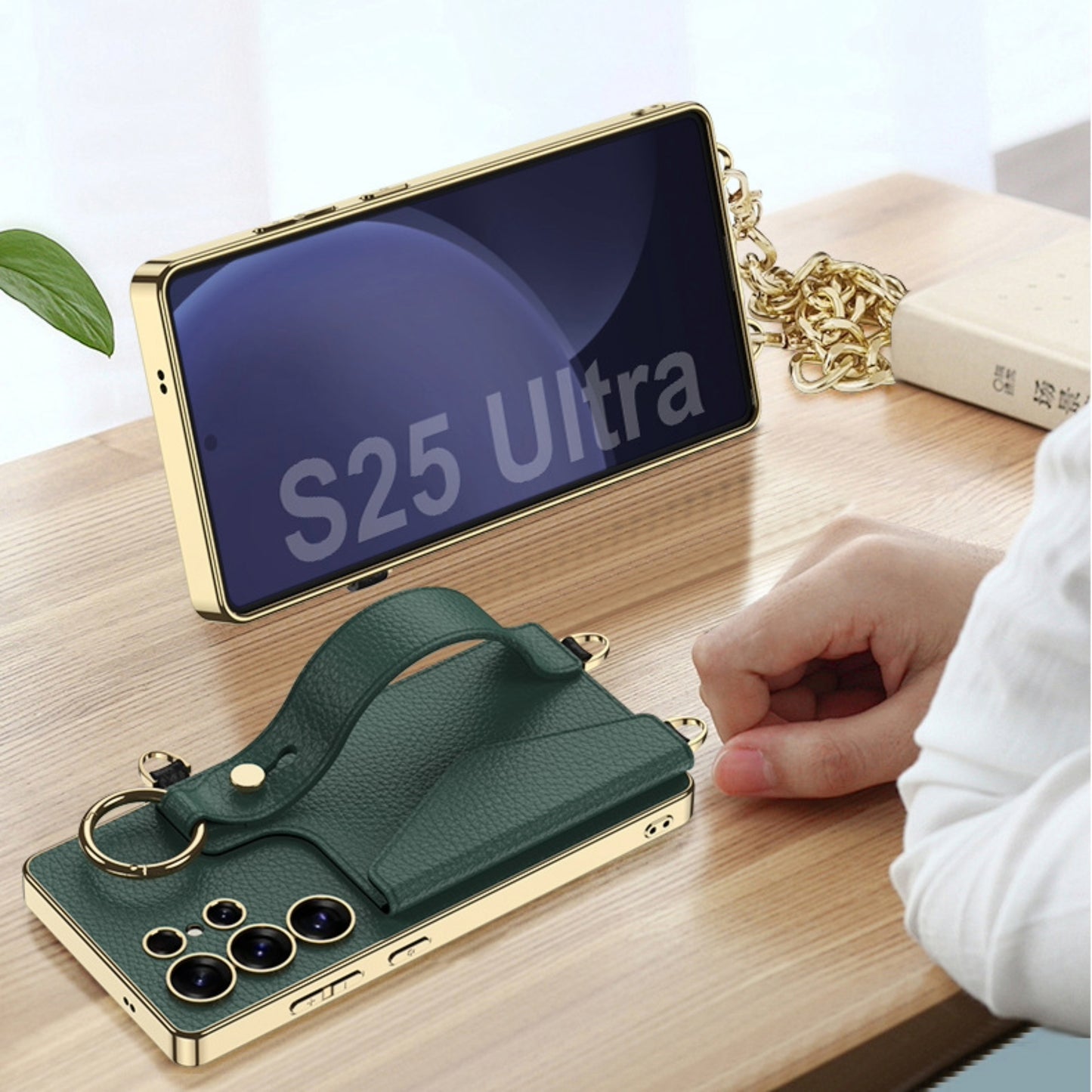 Luxury Leather Electroplated Case  For Samsung Galaxy S Ultra