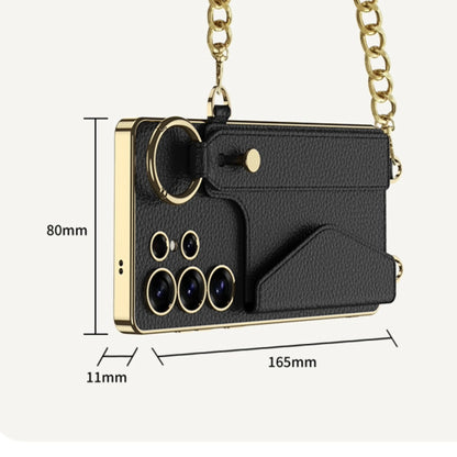 Luxury Leather Electroplated Case  For Samsung Galaxy S Ultra