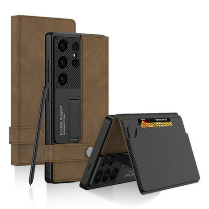 Leather Shockproof Phone Cover with Card holder For Galaxy Series