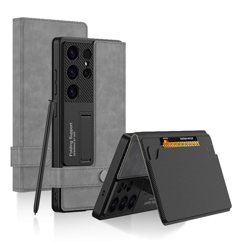 Leather Shockproof Phone Cover with Card holder For Galaxy Series