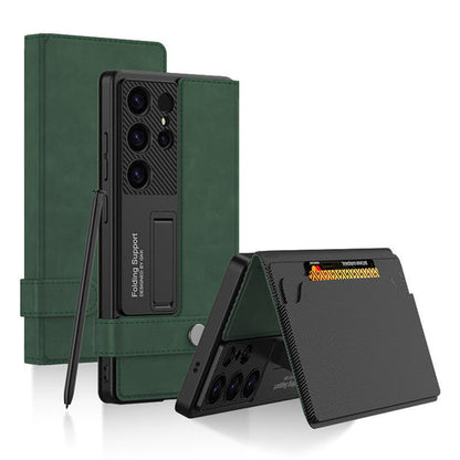 Leather Shockproof Phone Cover with Card holder For Galaxy Series