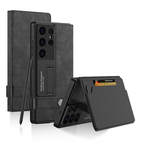 Leather Shockproof Phone Cover with Card holder For Galaxy Series