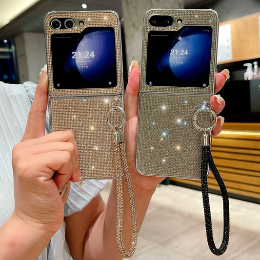 Luxury Glittering Diamond Bracelet Case For Z Flip Series
