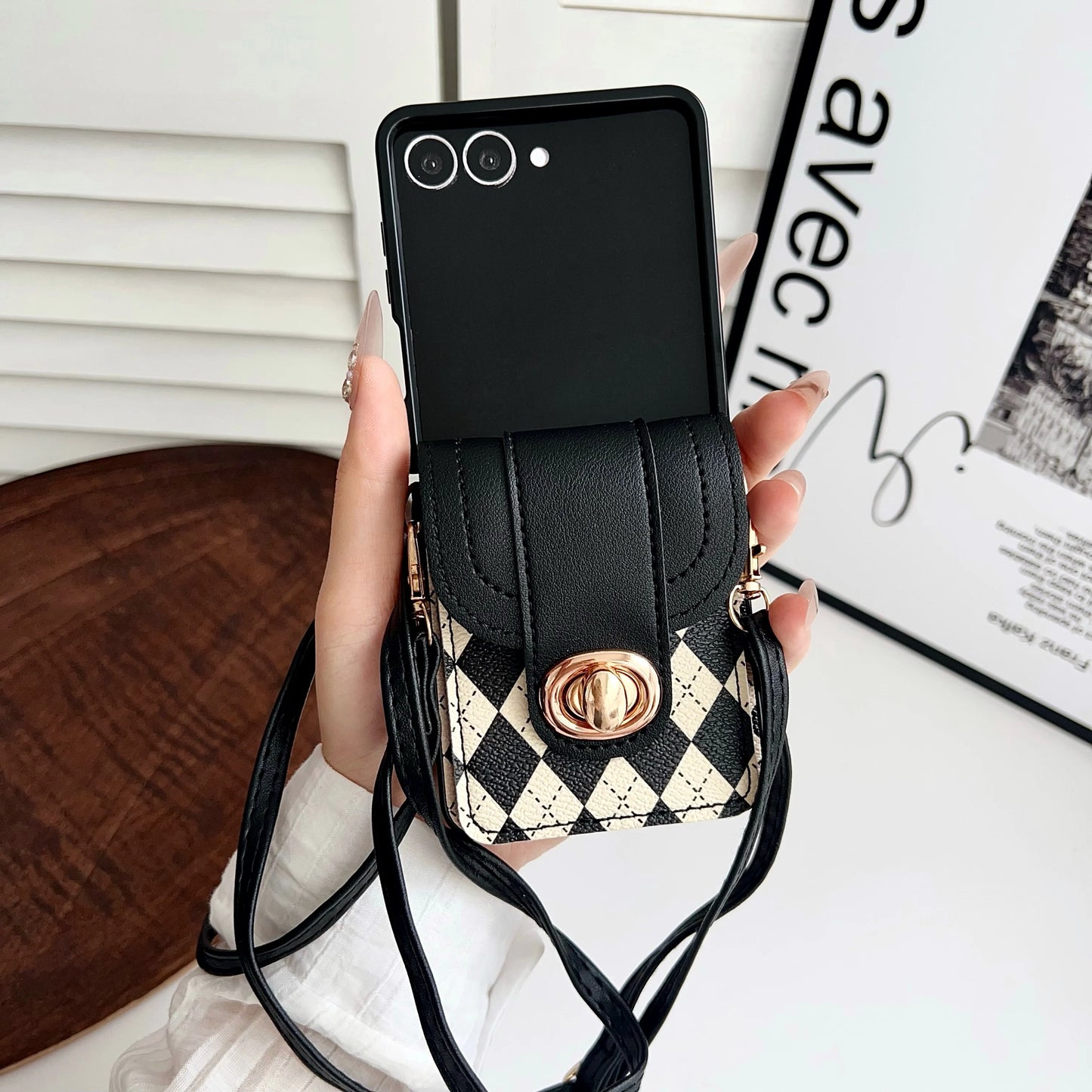 LuxePurse Crossbody Card Case for Z Flip