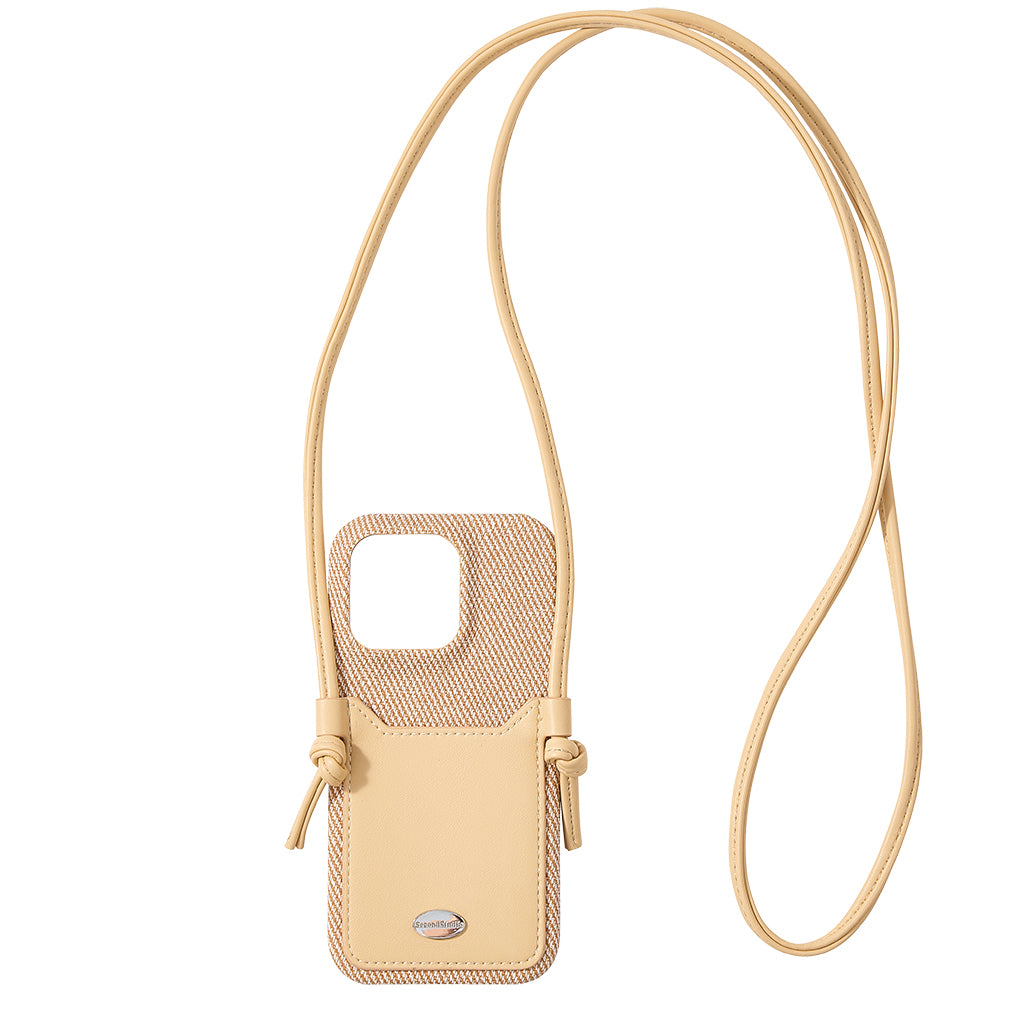 leather case  crossbody lanyard with card slot for iphone Series
